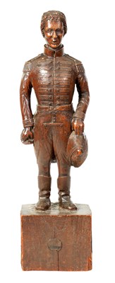 Lot 936 - AN 18TH CENTURY WALNUT CARVED FIGURE OF THE DUKE OF WELLINGTON