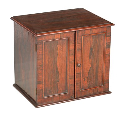 Lot 1038 - A FINE 19TH CENTURY ROSEWOOD COLLECTOR'S CABINET