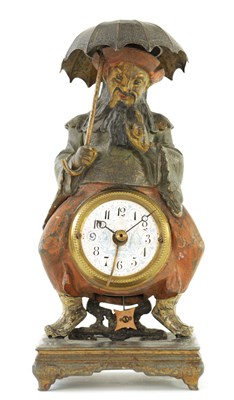 Lot 884 - A LATE 19TH CENTURY FRENCH NOVELTY ALARM CLOCK