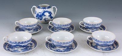 Lot 143 - A SET OF SIX CHINESE PORCELAIN BLUE AND WHITE...