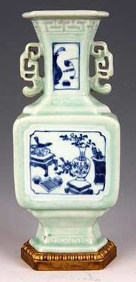 Lot 144 - A 19TH CENTURY CHINESE SQUARE SHAPED PORCELAIN...