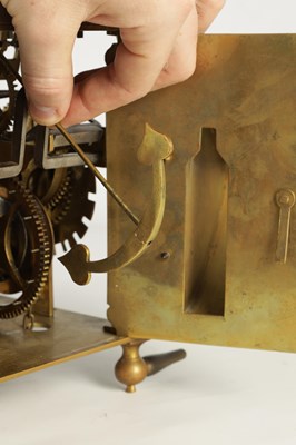 Lot 614 - SAMUEL TOWNSON, LONDON. A LATE 17TH CENTURY WINGED BRASS LANTERN CLOCK