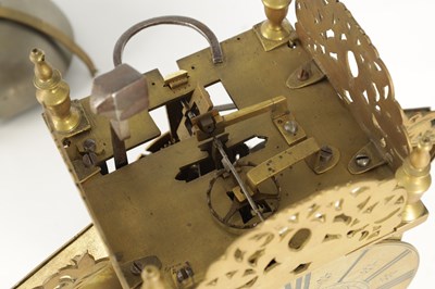 Lot 614 - SAMUEL TOWNSON, LONDON. A LATE 17TH CENTURY WINGED BRASS LANTERN CLOCK