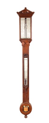 Lot 857 - COOKE, HULL. LATE 19TH CENTURY STICK BAROMETER