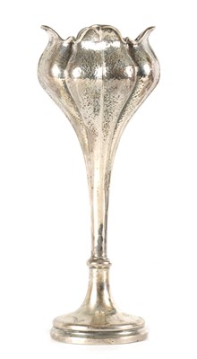 Lot 427 - AN ART NOVEAU SILVER SPILL VASE