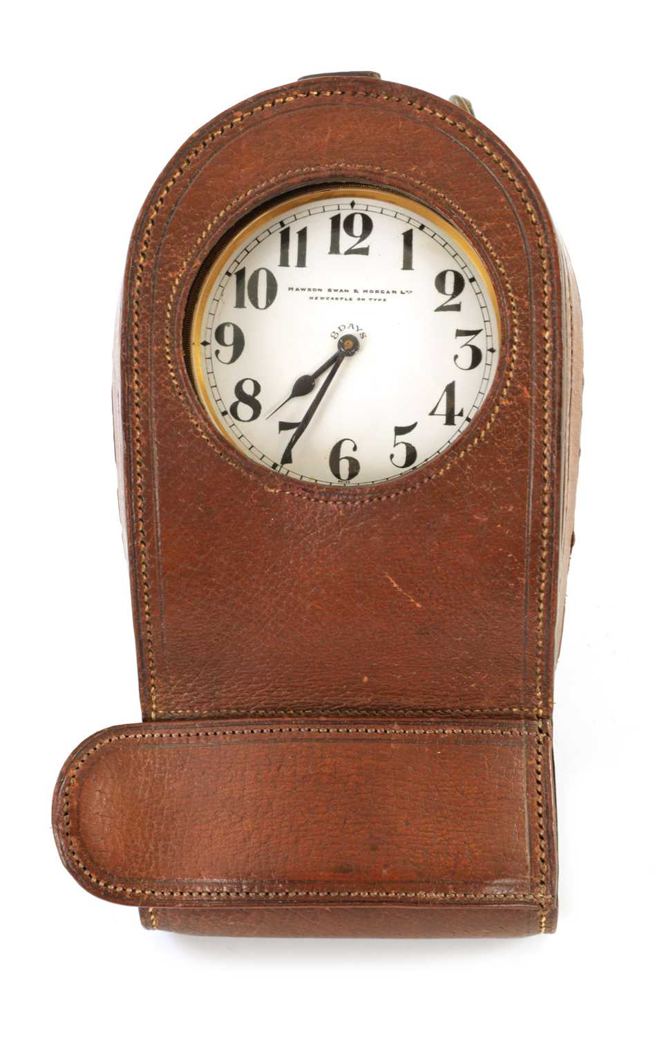 Lot 525 - MAWSON SWAN & MORGAN LTD, NEWCASTLE ON TYNE. AN UNUSUAL EARLY 20TH CENTURY SADDLE CLOCK