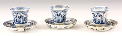 Lot 153 - A SET OF THREE 18th CENTURY CHINESE BLUE AND...