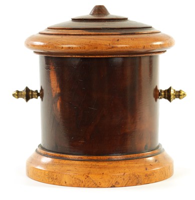 Lot 640 - A 19TH CENTURY WELL FIGURED LIGNUM VITAE STRING BOX