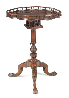 Lot 768 - A STYLISH GEORGE III CHIPPENDALE DESIGN MAHOGANY SUPPER TABLE