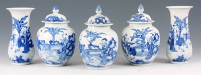 Lot 157 - A 19TH CENTURY CHINESE FIVE PIECE SET OF THREE...