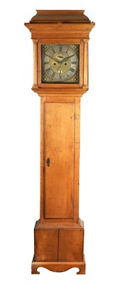 Lot 25 - A GEORGE III OAK EIGHT DAY LONGCASE CLOCK