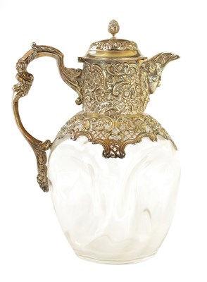 Lot 233 - A FINE LATE VICTORIAN SILVER MOUNTED CLARET JUG