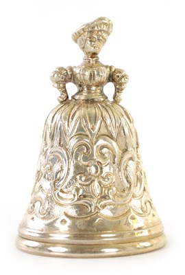 Lot 241 - A LATE 19TH CENTURY DUTCH EMBOSSED MINIATURE BELL