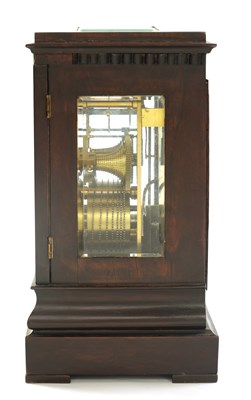 Lot 24 - JAMES MUIRHEAD, 90 BUCHANAN ST. GLASGOW. A MID 19TH CENTURY ROSEWOOD DOUBLE FUSEE FOUR GLASS MANTEL CLOCK