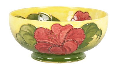 Lot 130 - MOORCROFT BOWL IN THE HIBISCUS PATTERN
