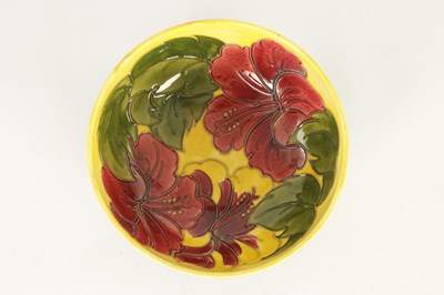 Lot 130 - MOORCROFT BOWL IN THE HIBISCUS PATTERN