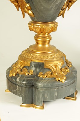 Lot 97 - EUGENE FARCOT, PARIS.  A LARGE LATE 19TH CENTURY  EXHIBITION QUALITY CONICAL MYSTERY CLOCK GARNITURE