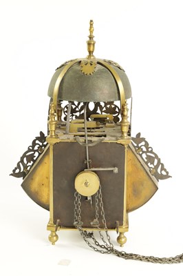 Lot 90 - THOMAS TAYLOR IN HOLBORN.  A LATE 17TH CENTURY WINGED BRASS LANTERN CLOCK