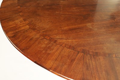 Lot 800 - A RARE GEORGE II UNUSUALLY LARGE CIRCULAR MAHOGANY DROP LEAF DINING TABLE