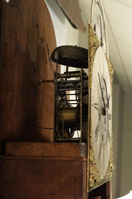Lot 584 - JOHN DICKINSON, CARTMEL. AN EARLY GEORGE III WALNUT EIGHT-DAY LONGCASE CLOCK