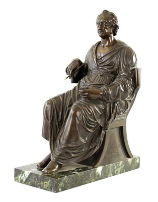 Lot 403 - POMPEO MARCHESI, ITALIAN 1789-1858. PATINATED BRONZE SCULPTURE