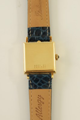 Lot 195 - A LADIES 18K GOLD JAEGER-LECOULTRE WRIST WATCH WITH BOX AND PAPERS