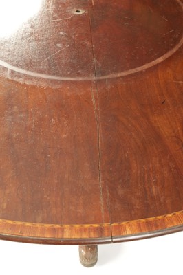 Lot 772 - A RARE LATE GEORGE III REGENCY FIGURED MAHOGANY CIRCULAR DINING TABLE OF LARGE SIZE FITTED WITH A REVOLVING SILVER GALLERIED LAZY SUSAN CENTRE BY MATTHEW BOULTON