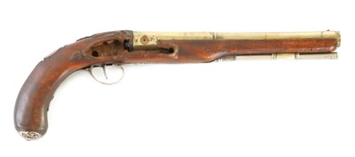 Lot 269 - MACKINTOSH, LONDON. AN 18TH CENTURY PAKTONG BARRELLED PISTOL