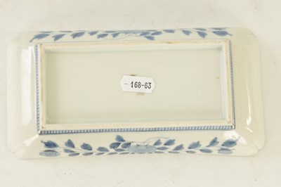 Lot 50 - A GROUP OF FOUR ORIENTAL BLUE AND WHITE PORCELAIN SQUARE SHAPED DISHES