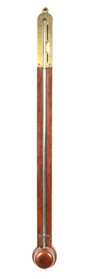 Lot 530 - J DUNN, 50 HANOVER STREET, EDINBURGH. A GEORGE III MAHOGANY STICK BAROMETER