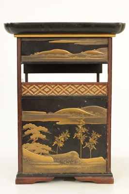 Lot 127 - A JAPANESE MEIJI PERIOD LACQUERED CHA DANSU/COLLECTOR'S CABINE