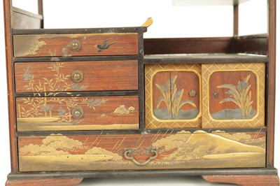 Lot 127 - A JAPANESE MEIJI PERIOD LACQUERED CHA DANSU/COLLECTOR'S CABINE