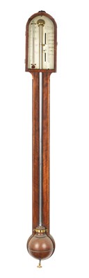 Lot 537 - G STEBBINGS, PORTSMOUTH. A LATE GEORGIAN MAHOGANY STICK BAROMETER