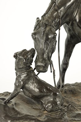 Lot 402 - PIERRE JULES MENE.  A LARGE LATE 19TH CENTURY BRONZE ANIMALIER SCULPTURE