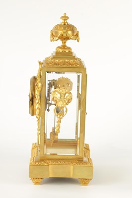 Lot 587 - DELAFONTAINE, PARIS. A 19TH CENTURY FRENCH ORMOLU FOUR GLASS MANTEL CLOCK