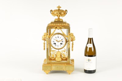 Lot 587 - DELAFONTAINE, PARIS. A 19TH CENTURY FRENCH ORMOLU FOUR GLASS MANTEL CLOCK