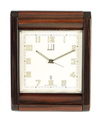 Lot 529 - DUNHILL. A 20TH CENTURY TRAVELLING ALARM CLOCK