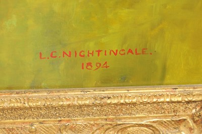 Lot 433 - LEONARD CHARLES NIGHTINGALE (fl. 1880-1904) A LARGE AND IMPRESSIVE LATE 19TH CENTURY PRE-RAPHAELITE OIL ON CANVAS