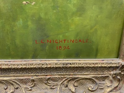 Lot 433 - LEONARD CHARLES NIGHTINGALE (fl. 1880-1904) A LARGE AND IMPRESSIVE LATE 19TH CENTURY PRE-RAPHAELITE OIL ON CANVAS