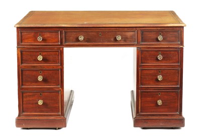 Lot 784 - A GOOD LATE GEORGIAN MAHOGANY PARTNERS DESK OF SMALL SIZE