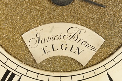 Lot 1196 - JAMES BROWN, ELGIN. A MID 18TH CENTURY 10" SINGLE HANDED 30HR LONGCASE CLOCK MOVEMENT