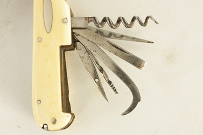 Lot 251 - A 19TH CENTURY MULTI BLADE PENKNIFE BY THOMAS TURNER & CO.