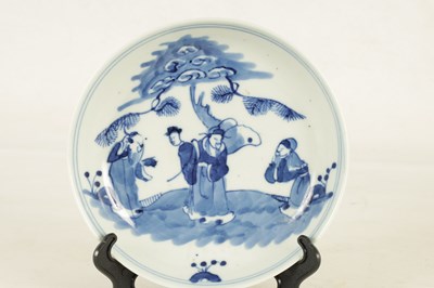 Lot 47 - AN 18TH CENTURY BLUE AND WHITE CHINESE SHALLOW DISH