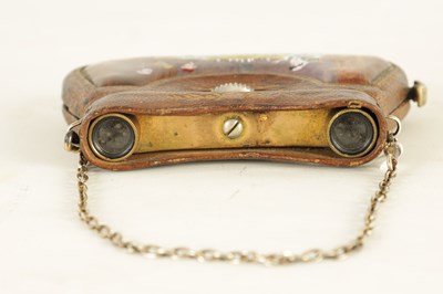 Lot 369 - AN UNUSUAL SET OF 19TH CENTURY FRENCH FOLDING OPERA GLASSES IN FITTED PURSE