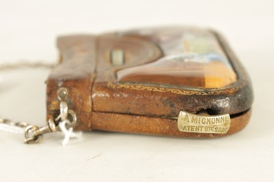 Lot 369 - AN UNUSUAL SET OF 19TH CENTURY FRENCH FOLDING OPERA GLASSES IN FITTED PURSE