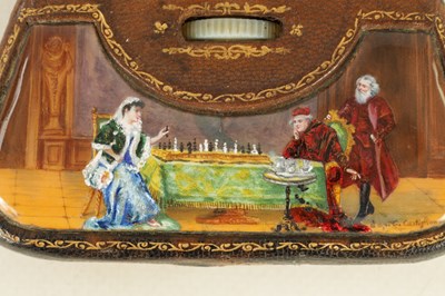 Lot 369 - AN UNUSUAL SET OF 19TH CENTURY FRENCH FOLDING OPERA GLASSES IN FITTED PURSE
