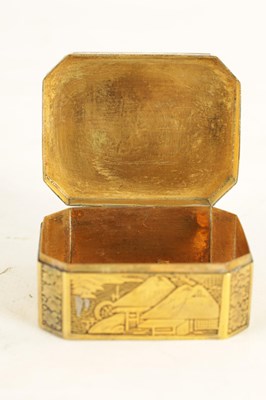 Lot 130 - A LATE 19TH CENTURY JAPANESE MEIJI PERIOD CLIPPED RECTANGULAR GOLD AND SILVER METAL INLAID IRON BOX IN THE KOMAI STYLE