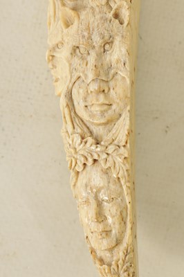 Lot 260 - A 19TH CENTURY NATIVE AMERICAN CARVED BONE TOTEM SHAPED DAGGER