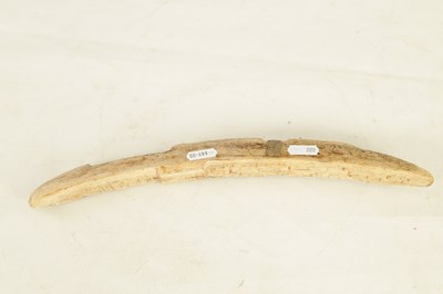 Lot 260 - A 19TH CENTURY NATIVE AMERICAN CARVED BONE TOTEM SHAPED DAGGER