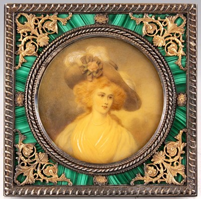 Lot 423 - A CIRCULAR HALF LENGTH PORTRAIT OF A YOUNG...